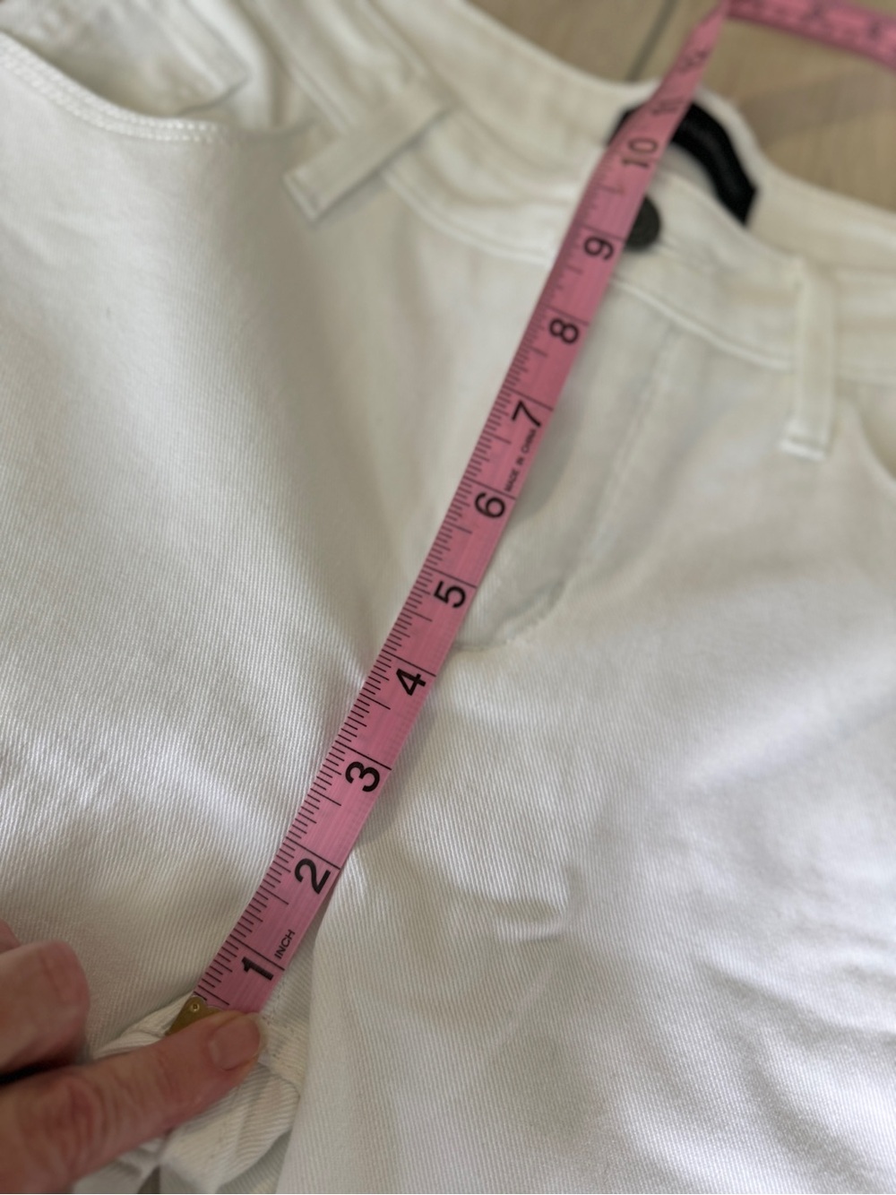Lee Platinum label Classic Fit White Straight-Leg Jeans 4 Petite EUC Y2K Bling - Picture 8 of 11